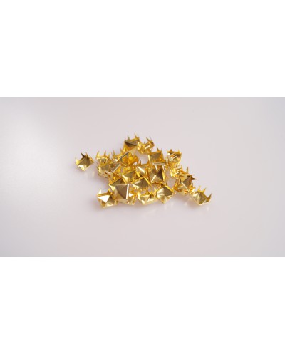 Ćwieki piramida 8mm Złote