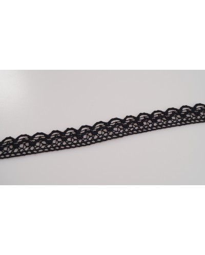Koronka bawełniana 20mm Czarny
