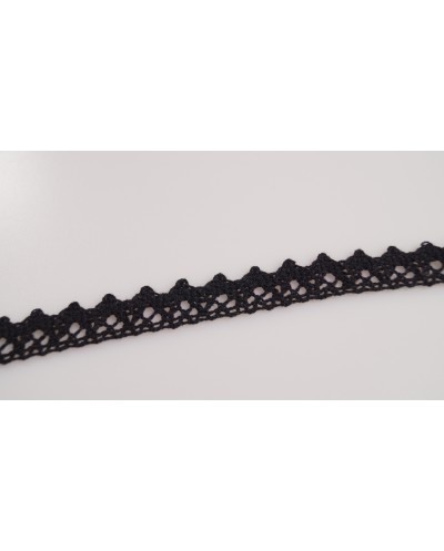 Koronka bawełniana 20mm Czarna