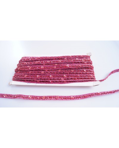 Taśma cekinowa 10mm Bordowa
