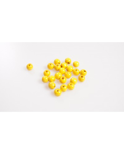 Koraliki Drewniane 10 mm Żółte