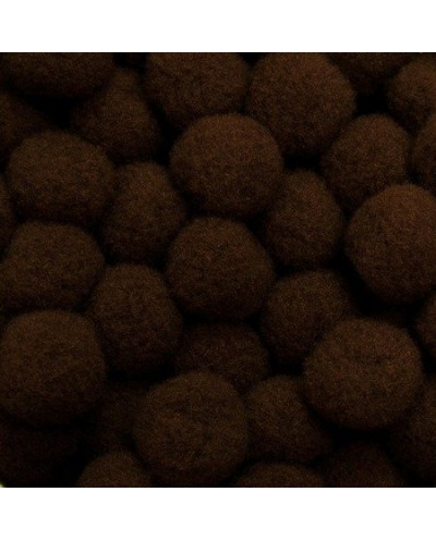 pompon P-5 ciemny brąz 13mm